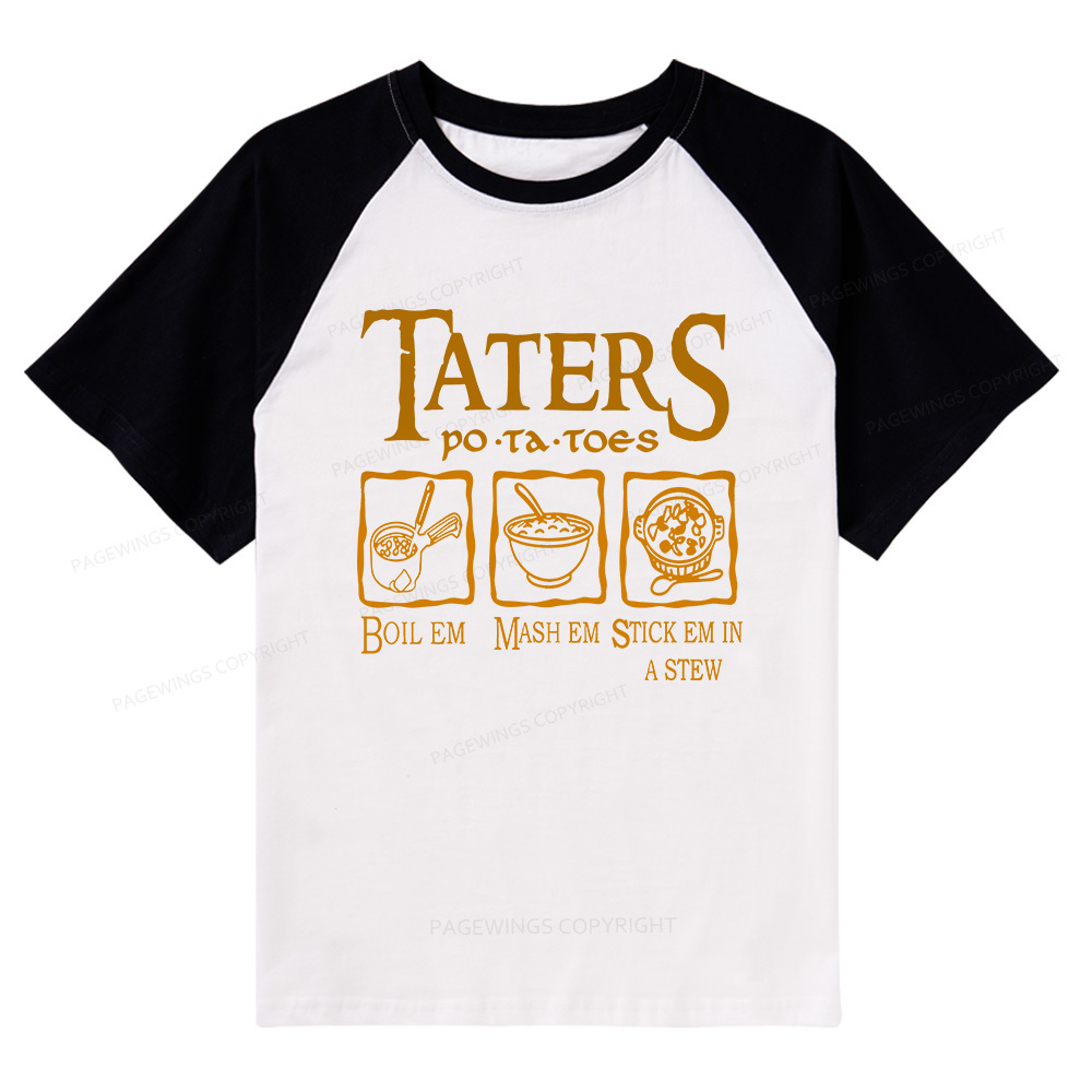 Pagewings Potatoes Raglan T-shirt