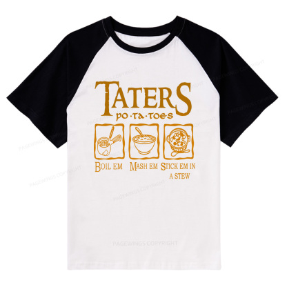 Pagewings Potatoes Raglan T-shirt
