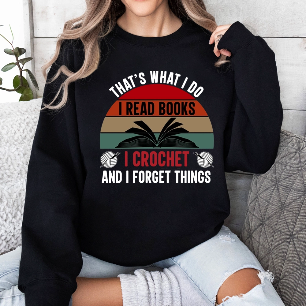 Pagewings Crochet And I Forget Things Unisex Classic Sweatshirt