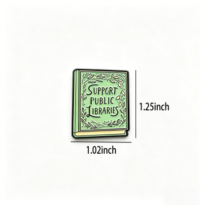 Pagewings Support Public Libraries Enamel Pin Badge