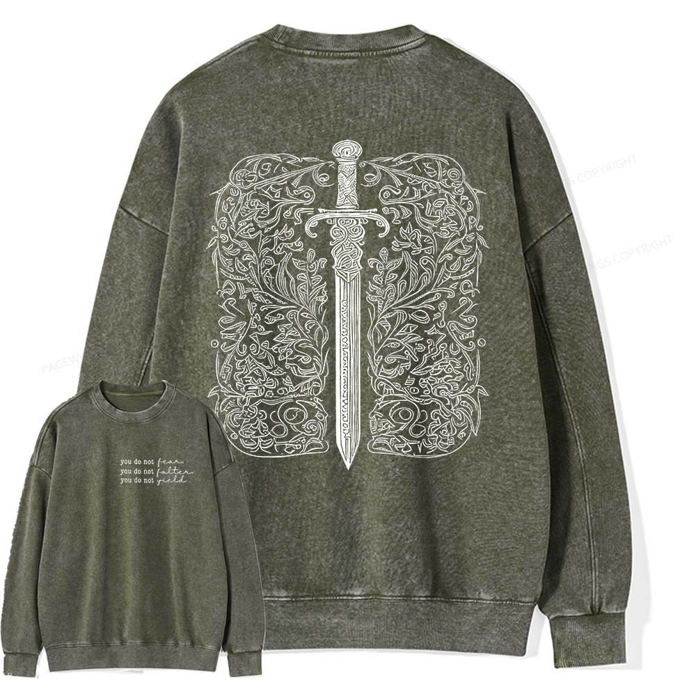 Pagewings You Do Not Yield Unisex Washed Sweatshirt