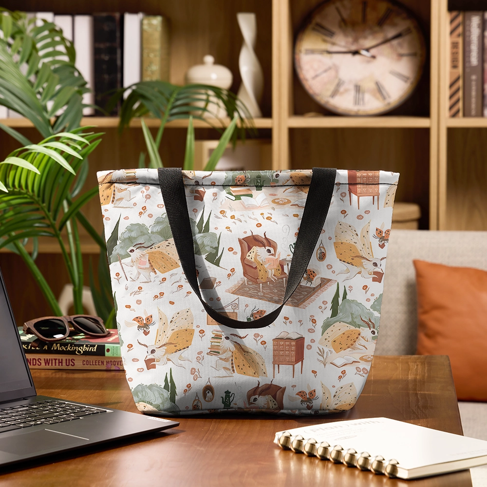 Pagewings A Day Without Reading Is Like... Just Kidding Large Zippered Tote Bag