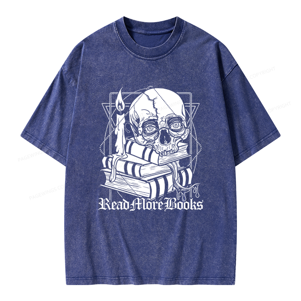 Pagewings Read More Books Unisex Washed T-shirt