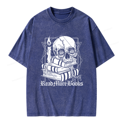 Pagewings Read More Books Unisex Washed T-shirt