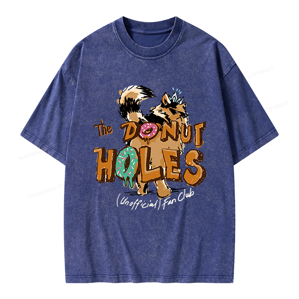 Pagewings Donut Holes Unisex Washed T-shirt