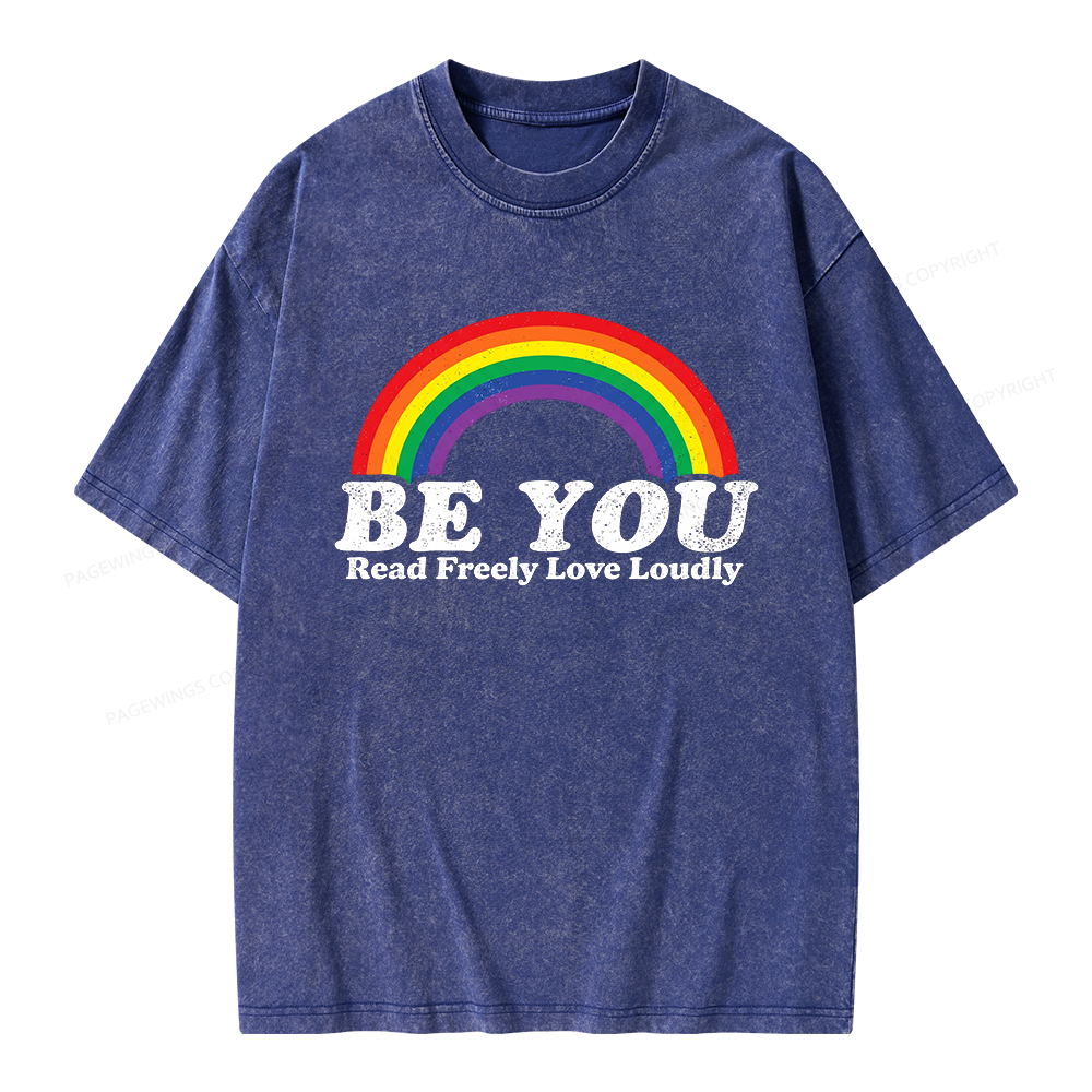 Pagewings Read Freely Unisex Washed T-shirt