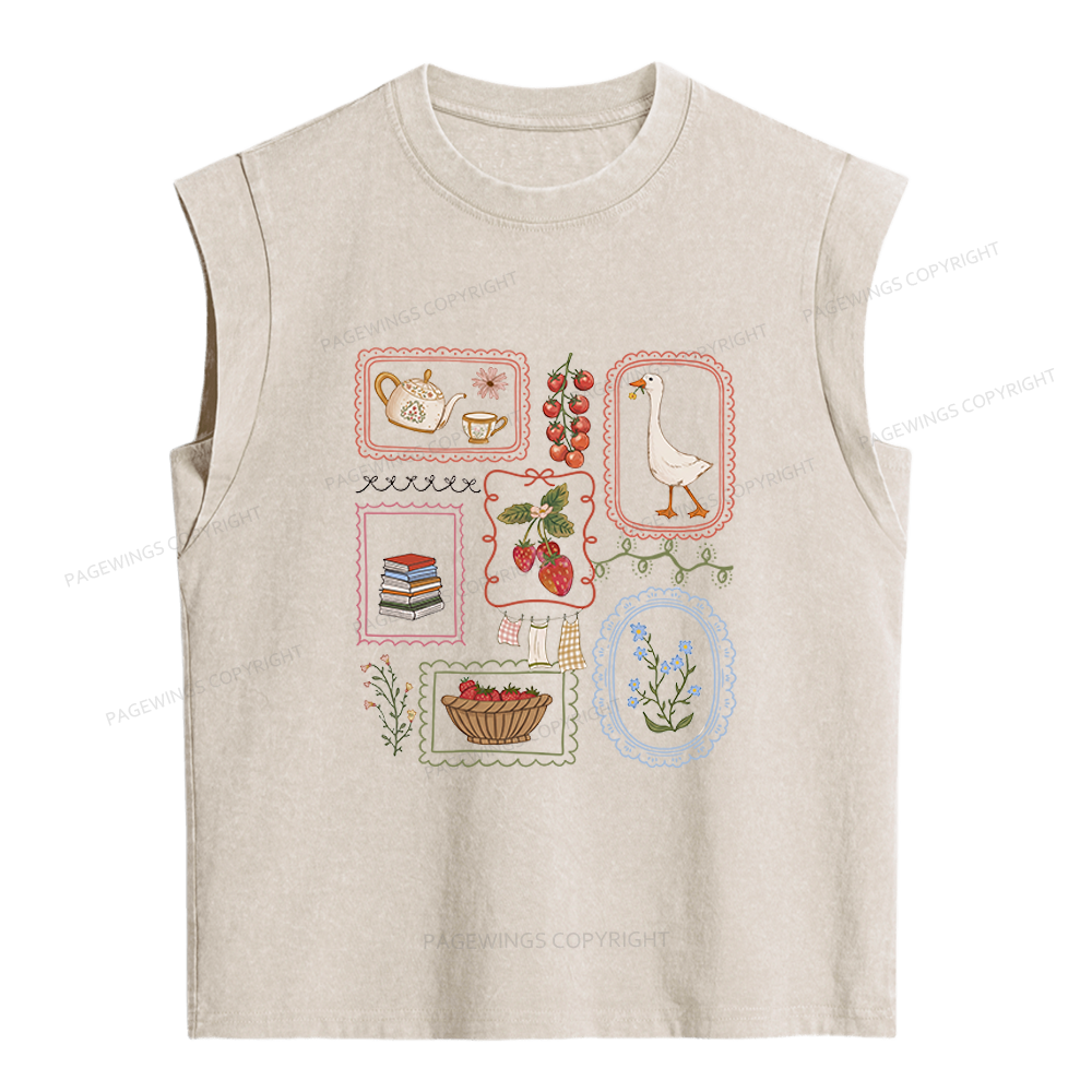 Pagewings Book Lover Women's Washed Tank Top