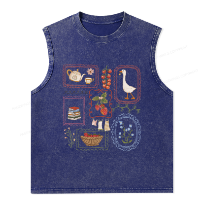 Pagewings Book Lover Unisex Washed Tank Top