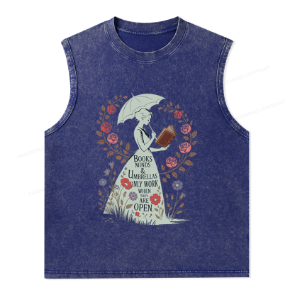 Pagewings Books Minds Unisex Washed Tank Top