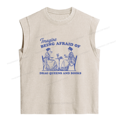 Pagewings Drag Queens Women's Washed Tank Top