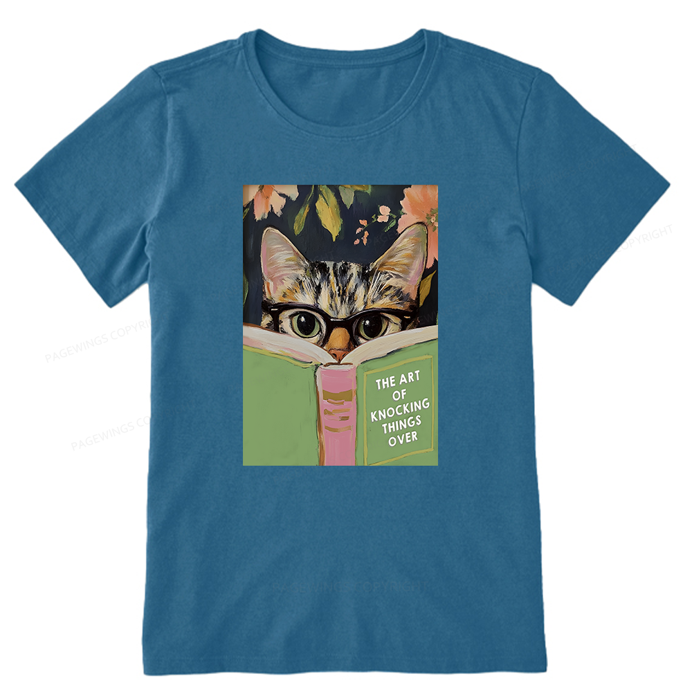 Pagewings Cat Reading Unisex Classic T-shirt