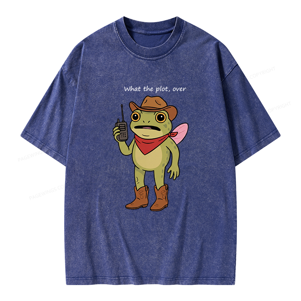 Pagewings What The Plot Unisex Washed T-shirt