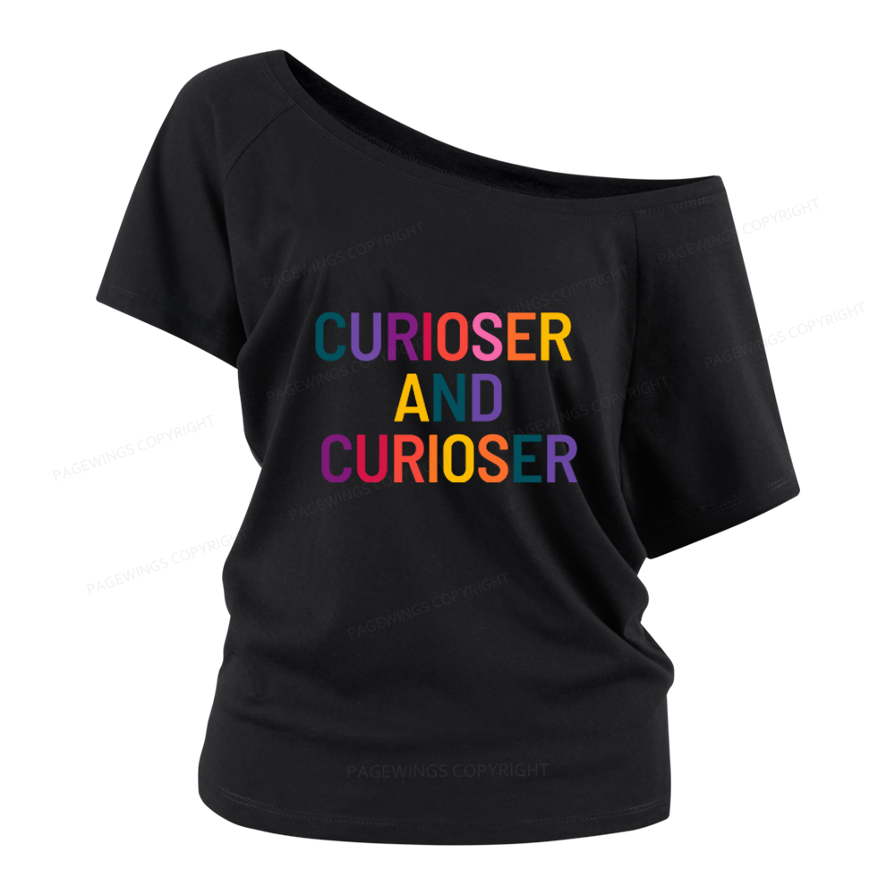 Pagewings Curioser Women Off Shoulder T-shirts