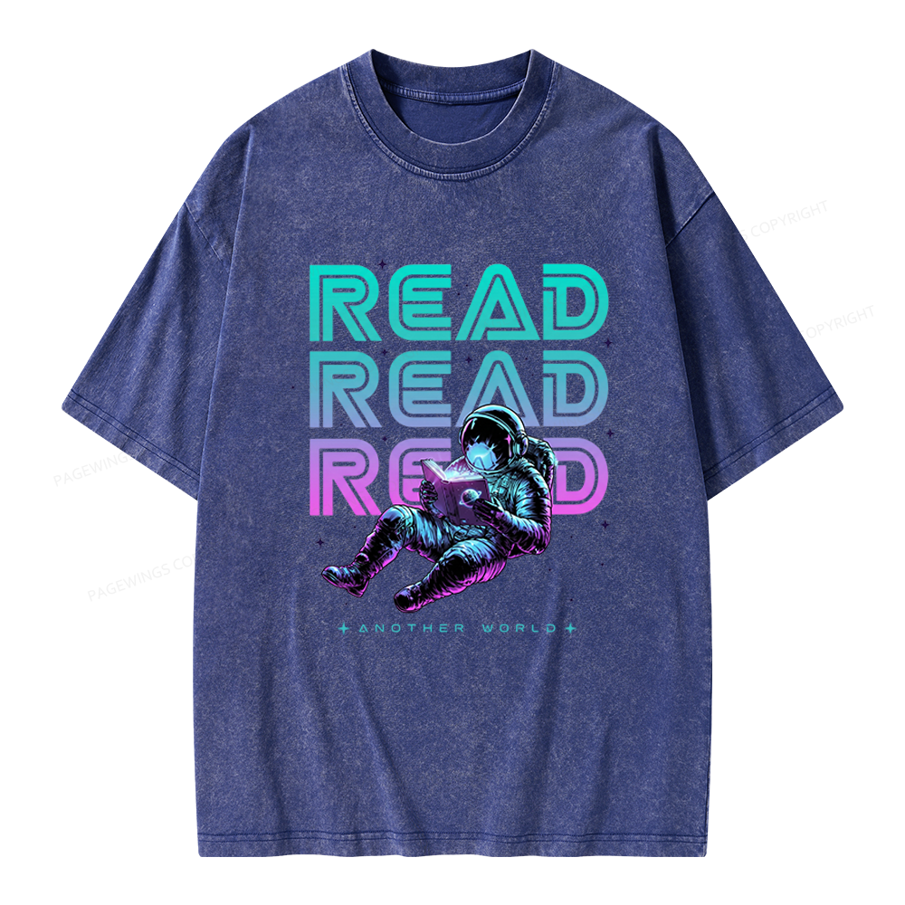 Pagewings Read Another World Unisex Washed T-shirt