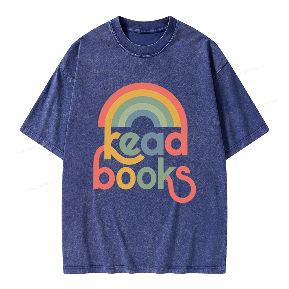 Pagewings Read Books Unisex Washed T-shirt