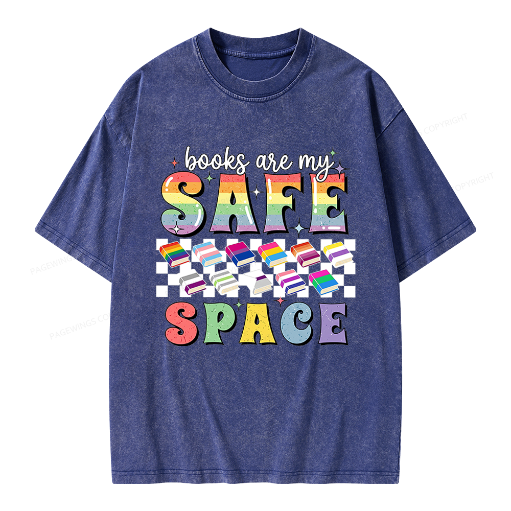 Pagewings Books Are My Space Unisex Washed T-shirt