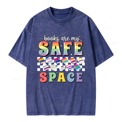 Pagewings Books Are My Space Unisex Washed T-shirt