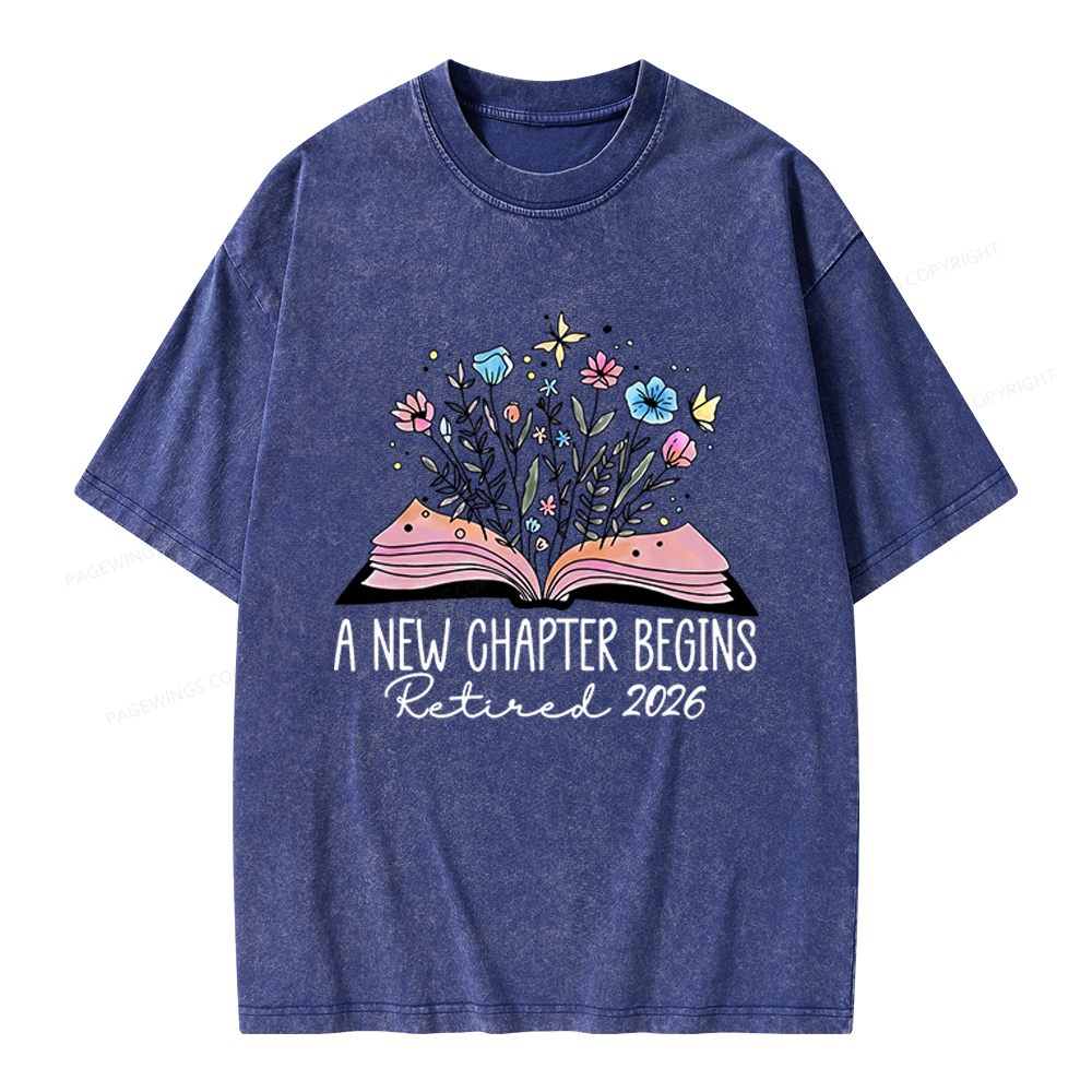 Pagewings A New Chapter Begins Unisex Washed T-shirt