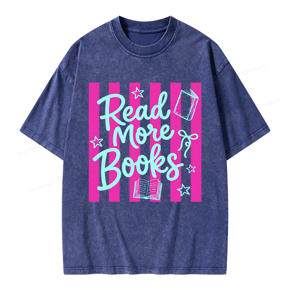 Pagewings Read More Book Unisex Washed T-shirt