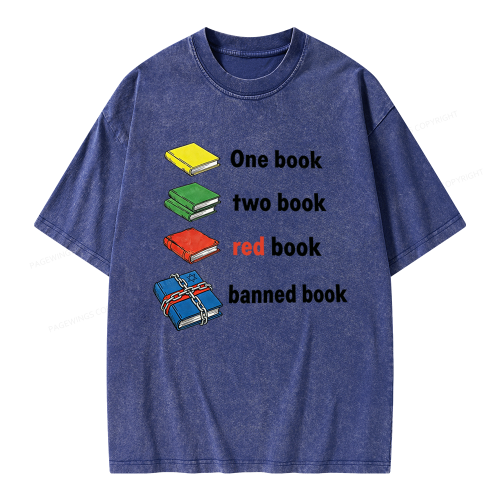 Pagewings Banned Book Unisex Washed T-shirt