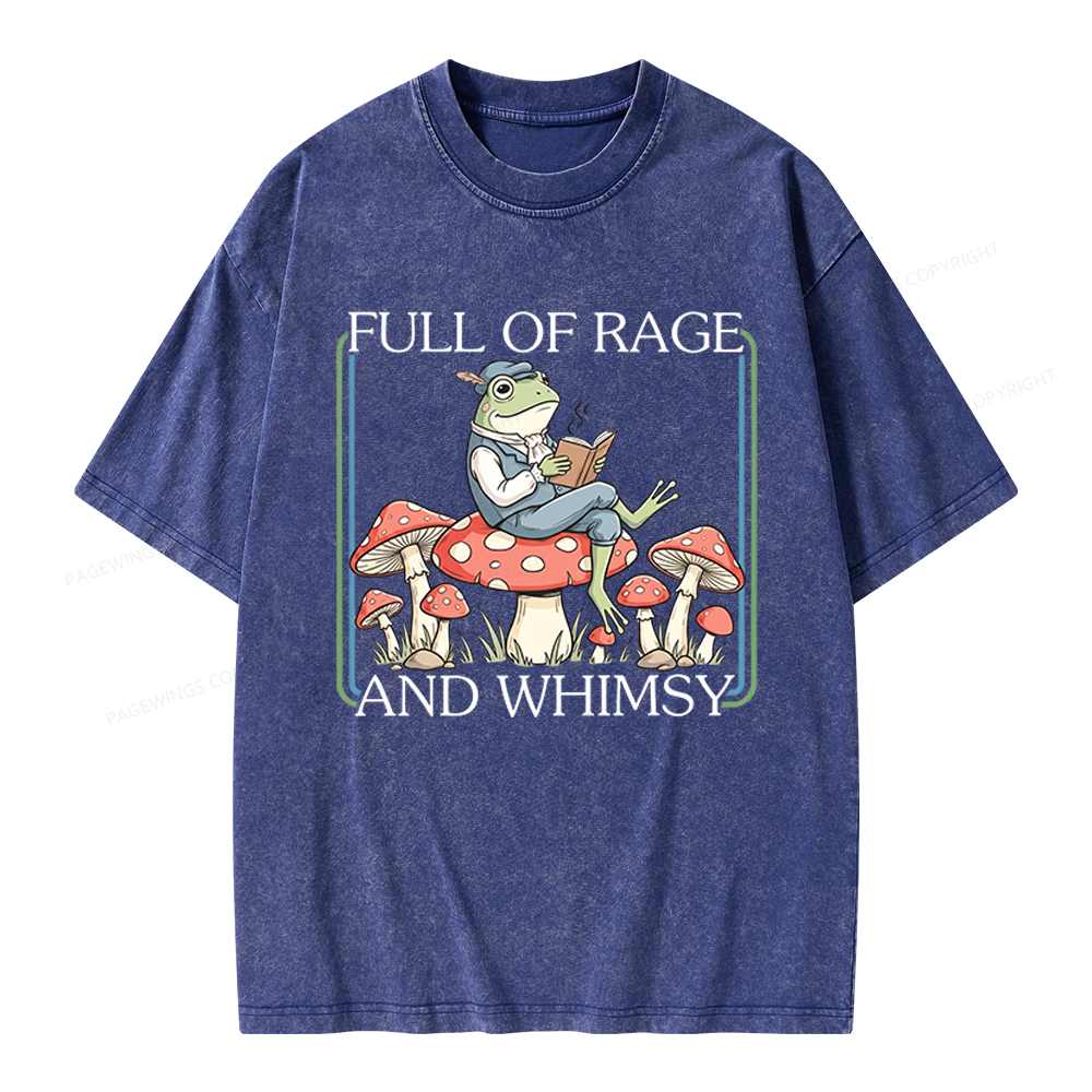 Pagewings Full Of Rage and Whimsy Unisex Washed T-shirt