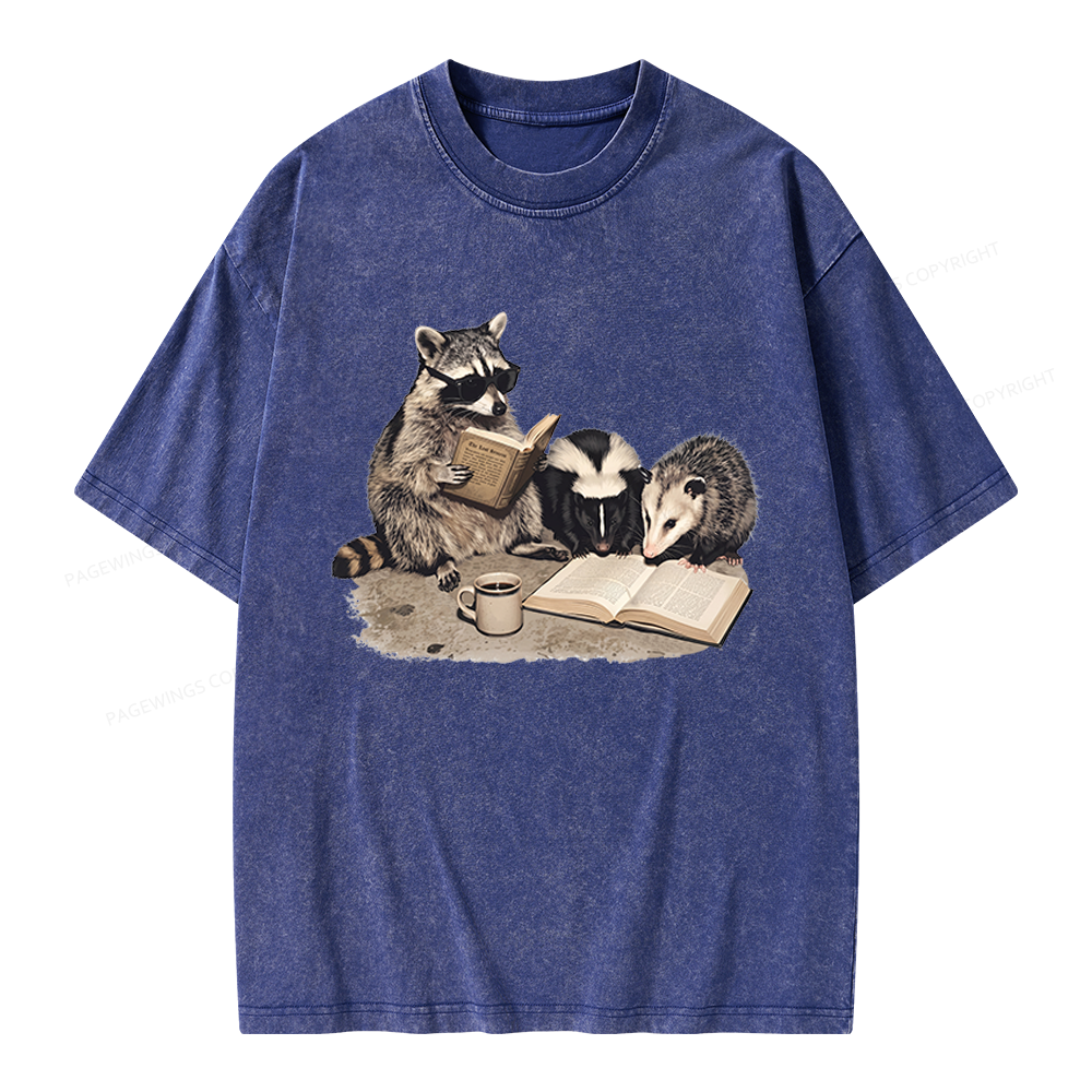 Pagewings Trash Book Club Unisex Washed T-shirt
