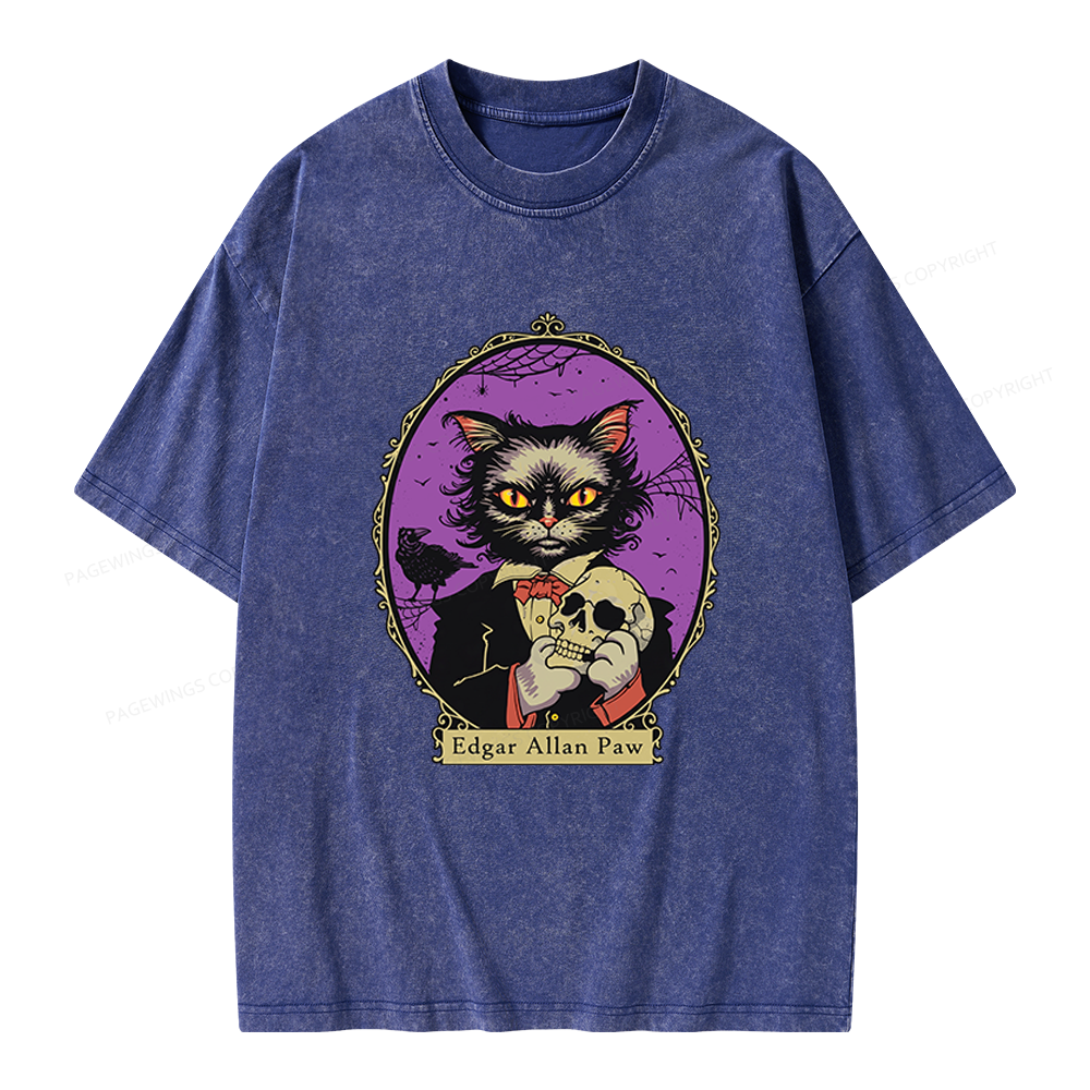 Pagewings Gothic Novel Lover Unisex Washed T-shirt