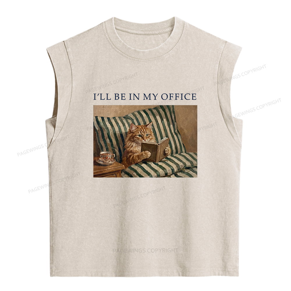 Pagewings Funny Book Lover Women's Washed Tank Top