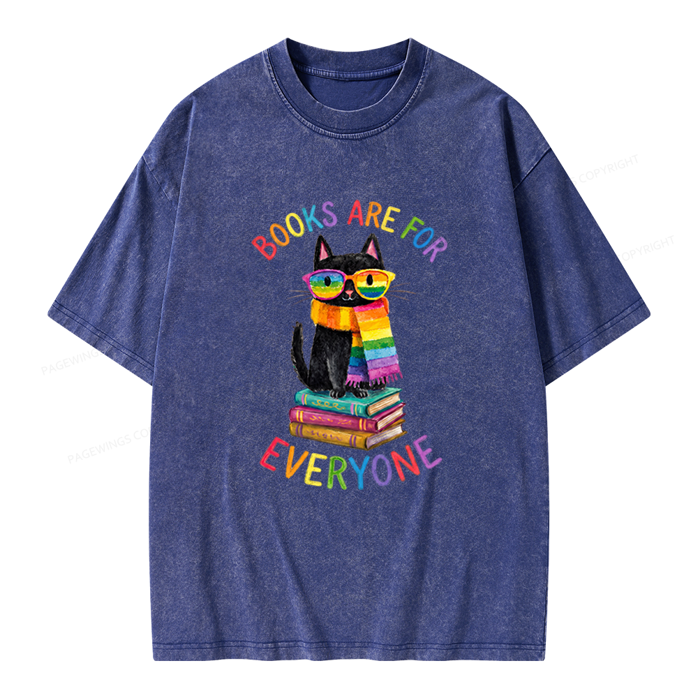 Pagewings Books Are For Everyone Unisex Washed T-shirt