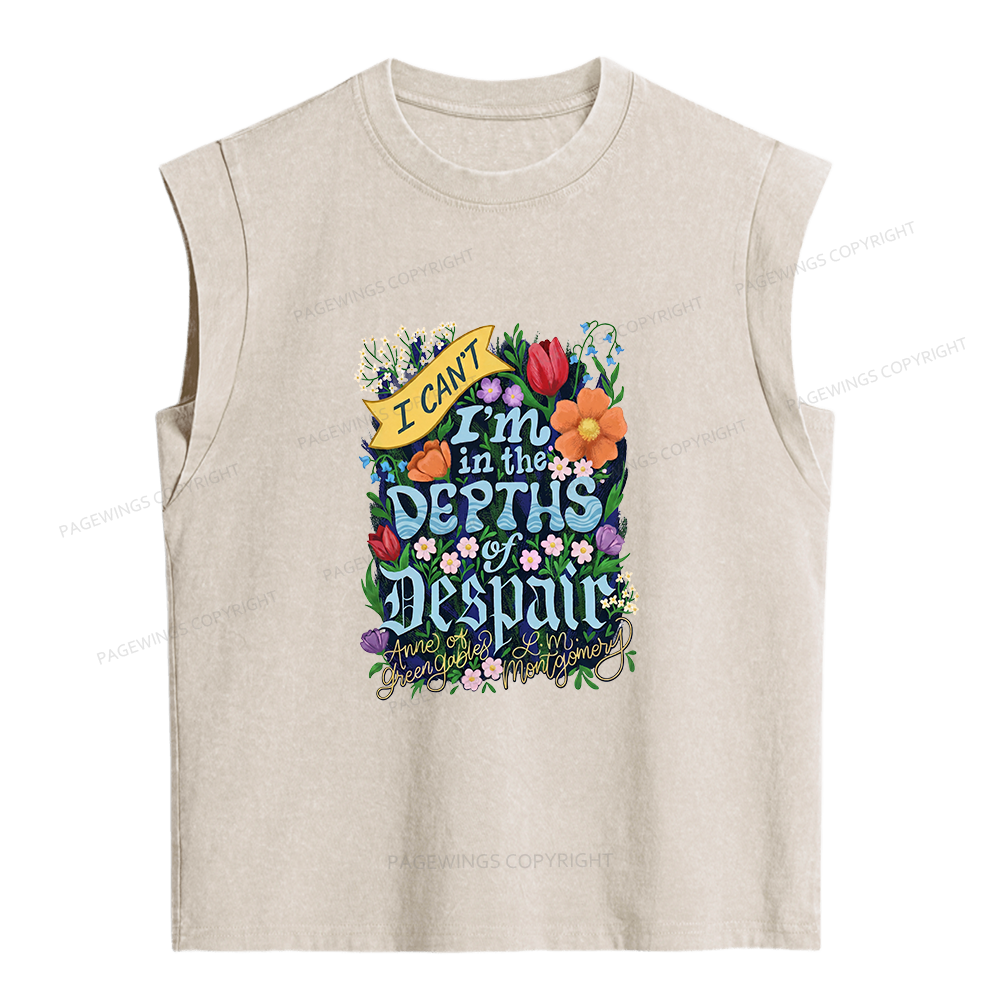 Pagewings Depths Of Despair Women's Washed Tank Top