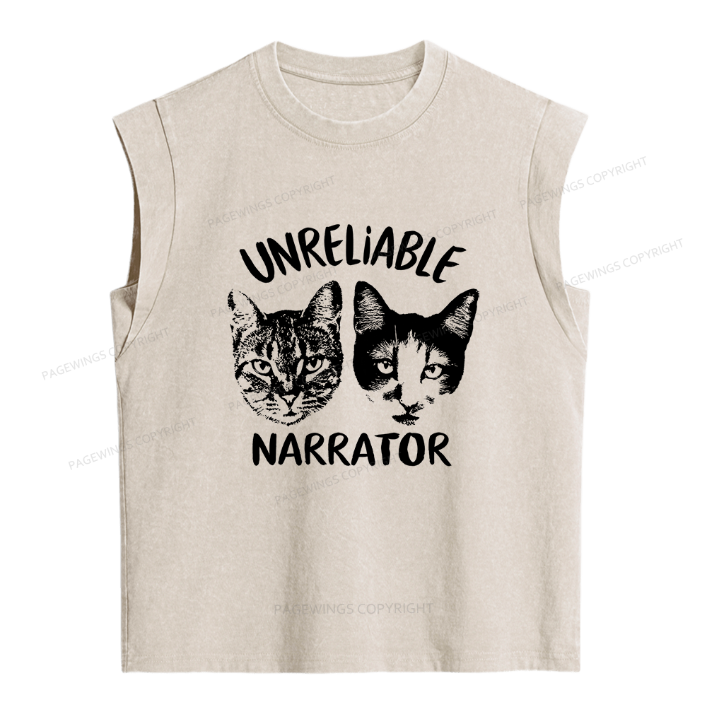 Pagewings Unreliable Narrator Bloom Women's Washed Tank Top