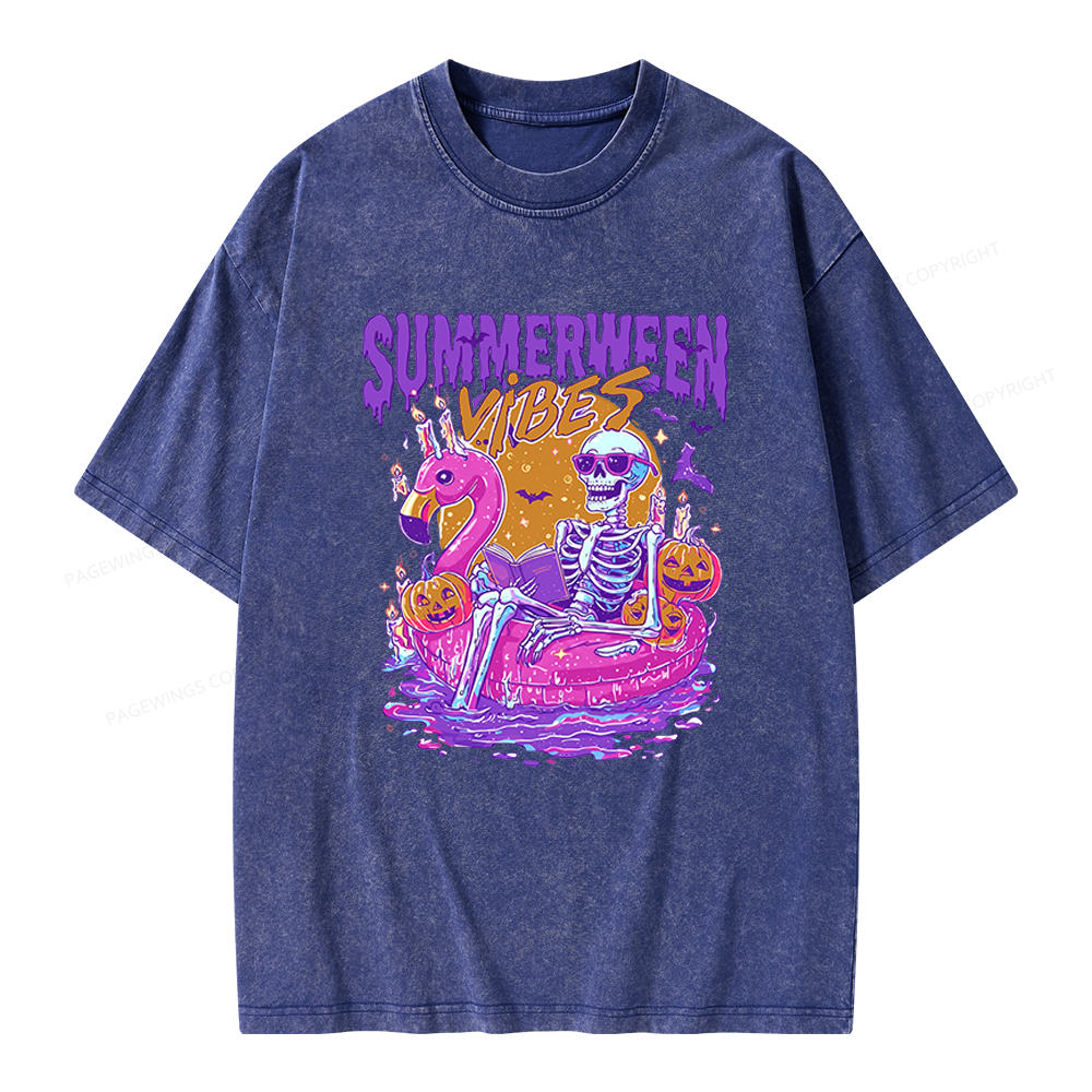 Pagewings Summerween Unisex Washed T-shirt