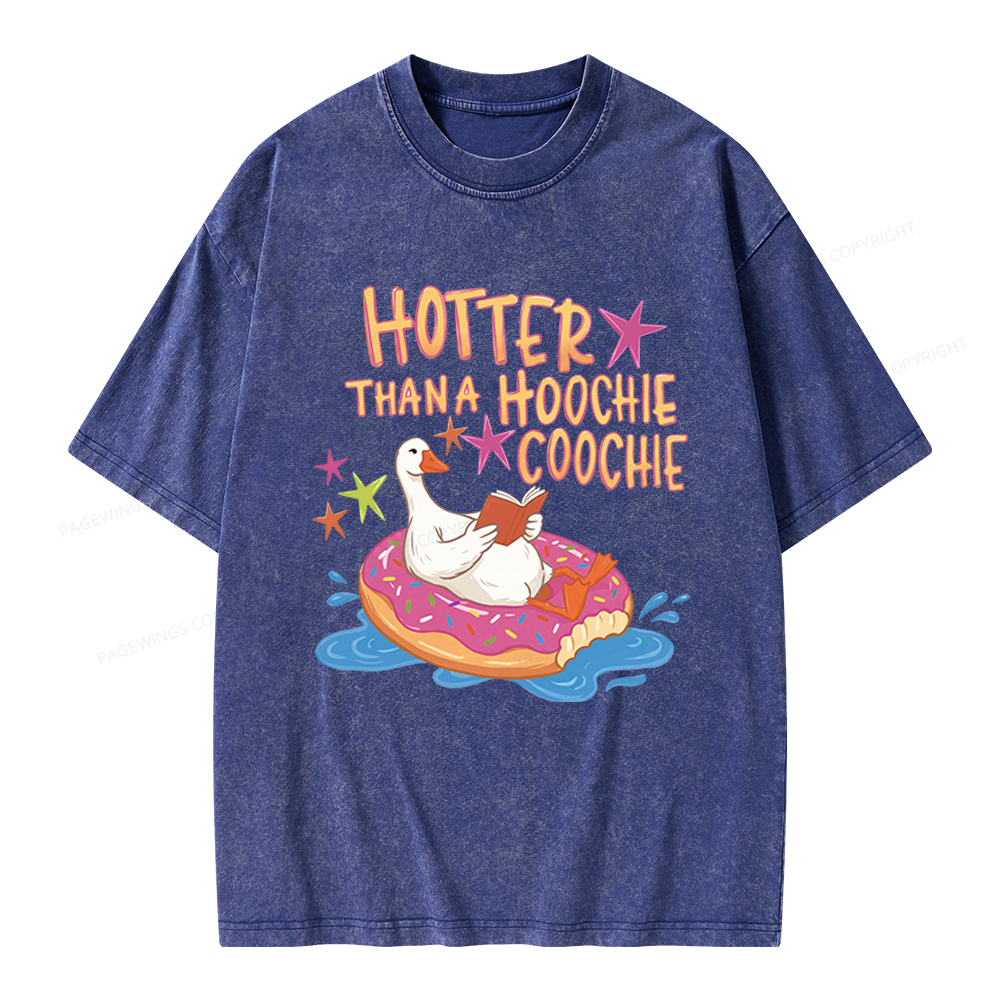 Pagewings Hotter Than a Hoochie Coochie Unisex Washed T-shirt