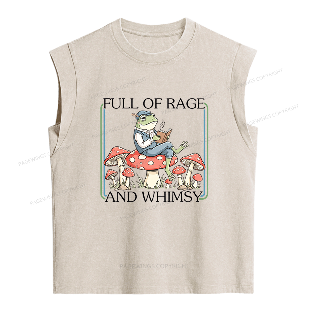 Pagewings Full Of Rage and Whimsy Women's Washed Tank Top