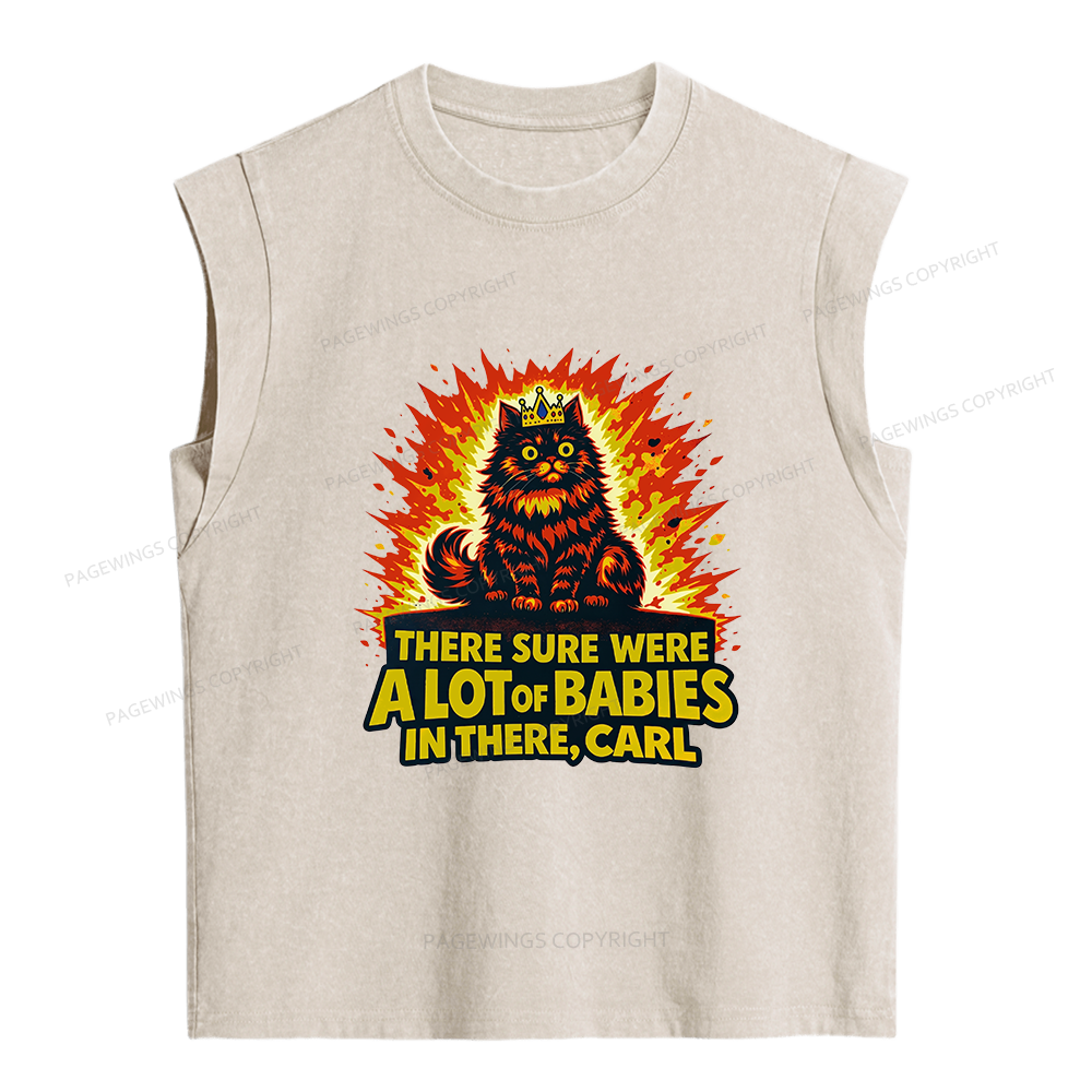 Pagewings A Lot Of Babies In There Women's Washed Tank Top