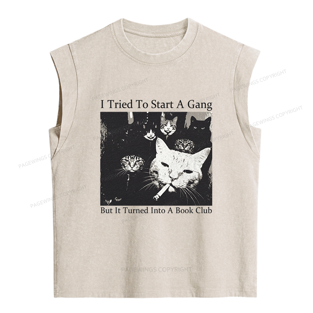 Pagewings Book Club Women's Washed Tank Top