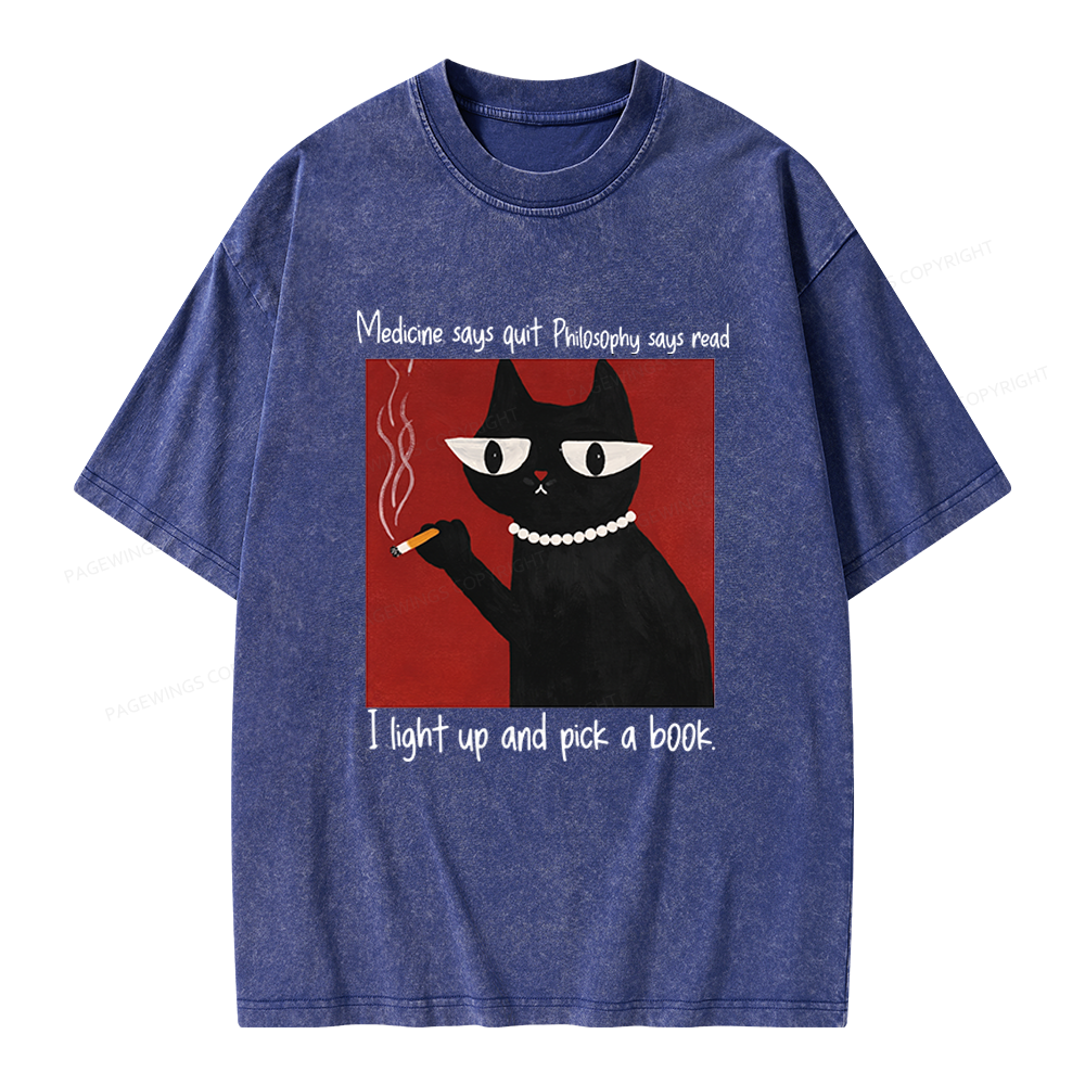 Pagewings Funny Book Unisex Washed T-shirt