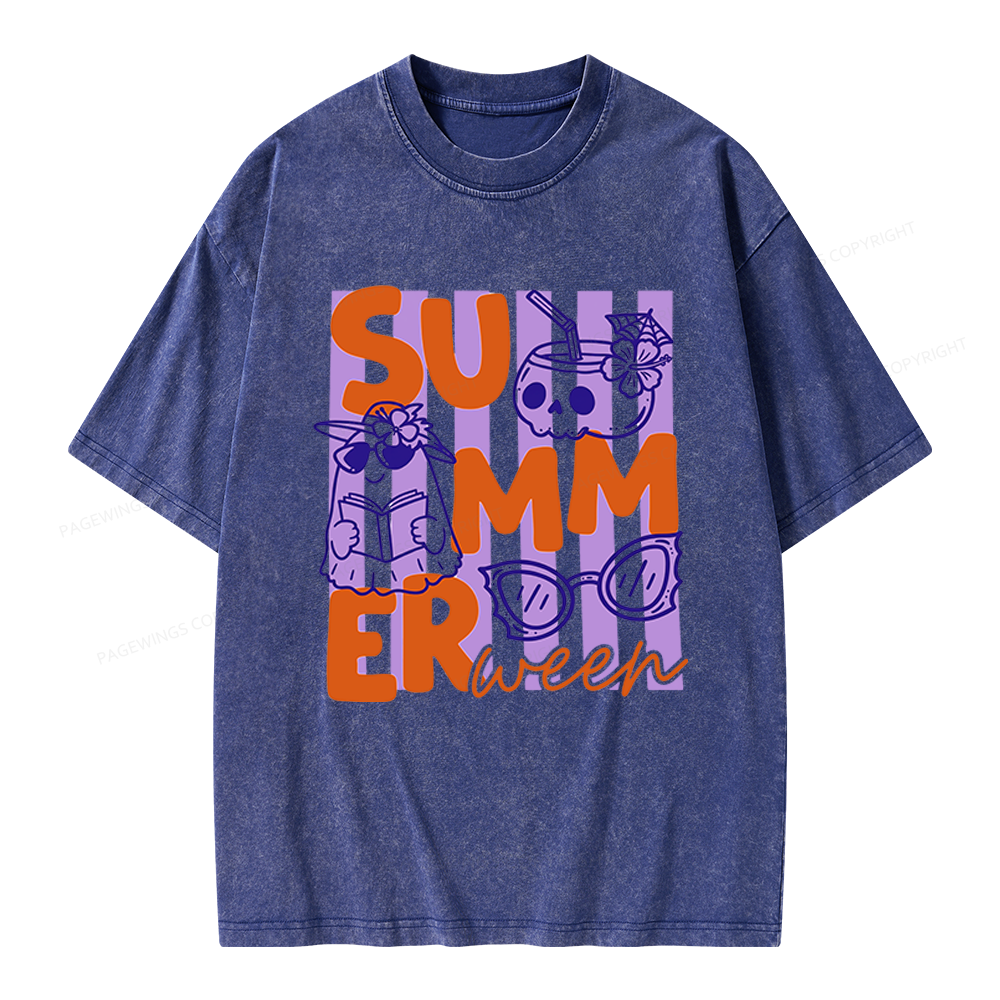 Pagewings Summerween Unisex Washed T-shirt
