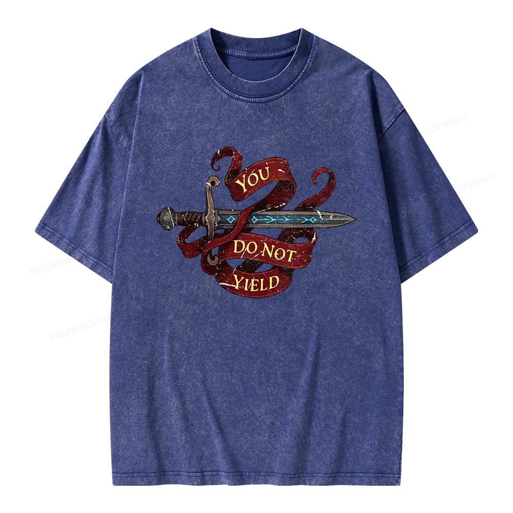 Pagewings You Do Not Yield Unisex Washed T-shirt