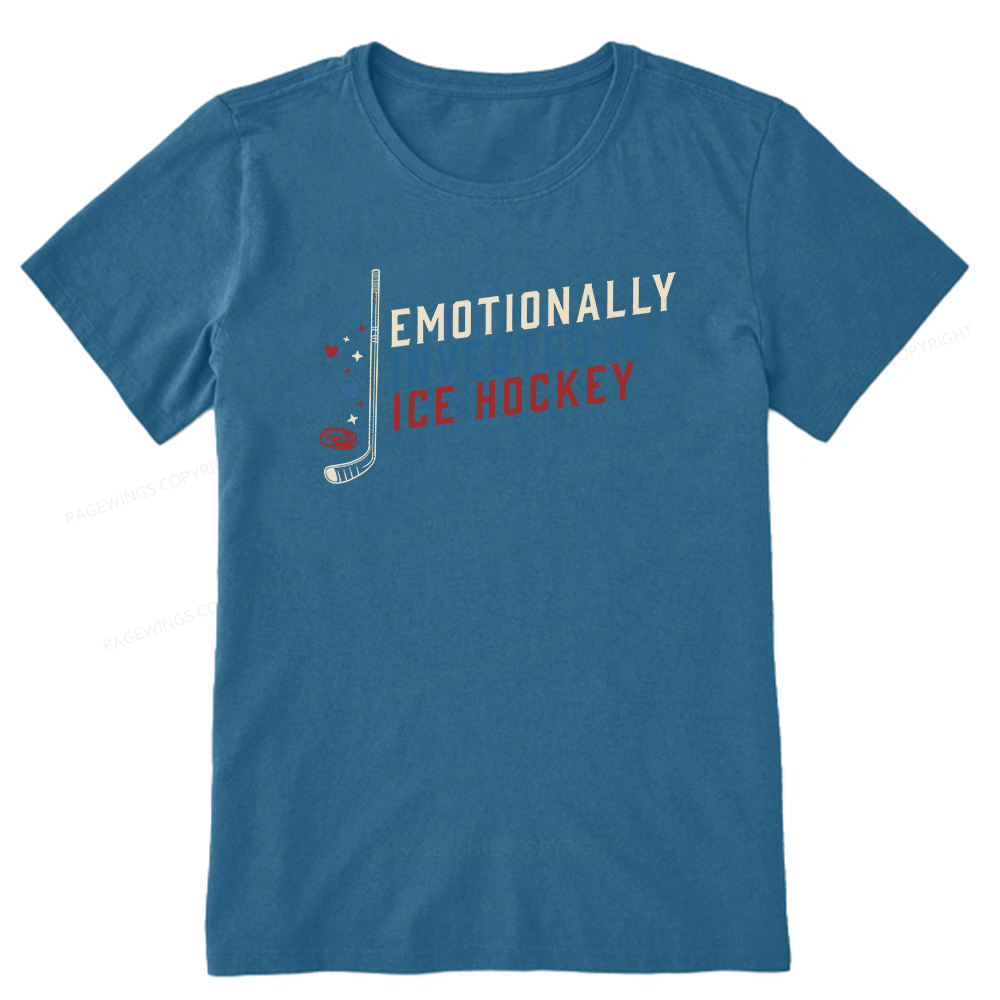 Pagewings Emotionally Invested in Ice Hockey Unisex Classic T-shirt