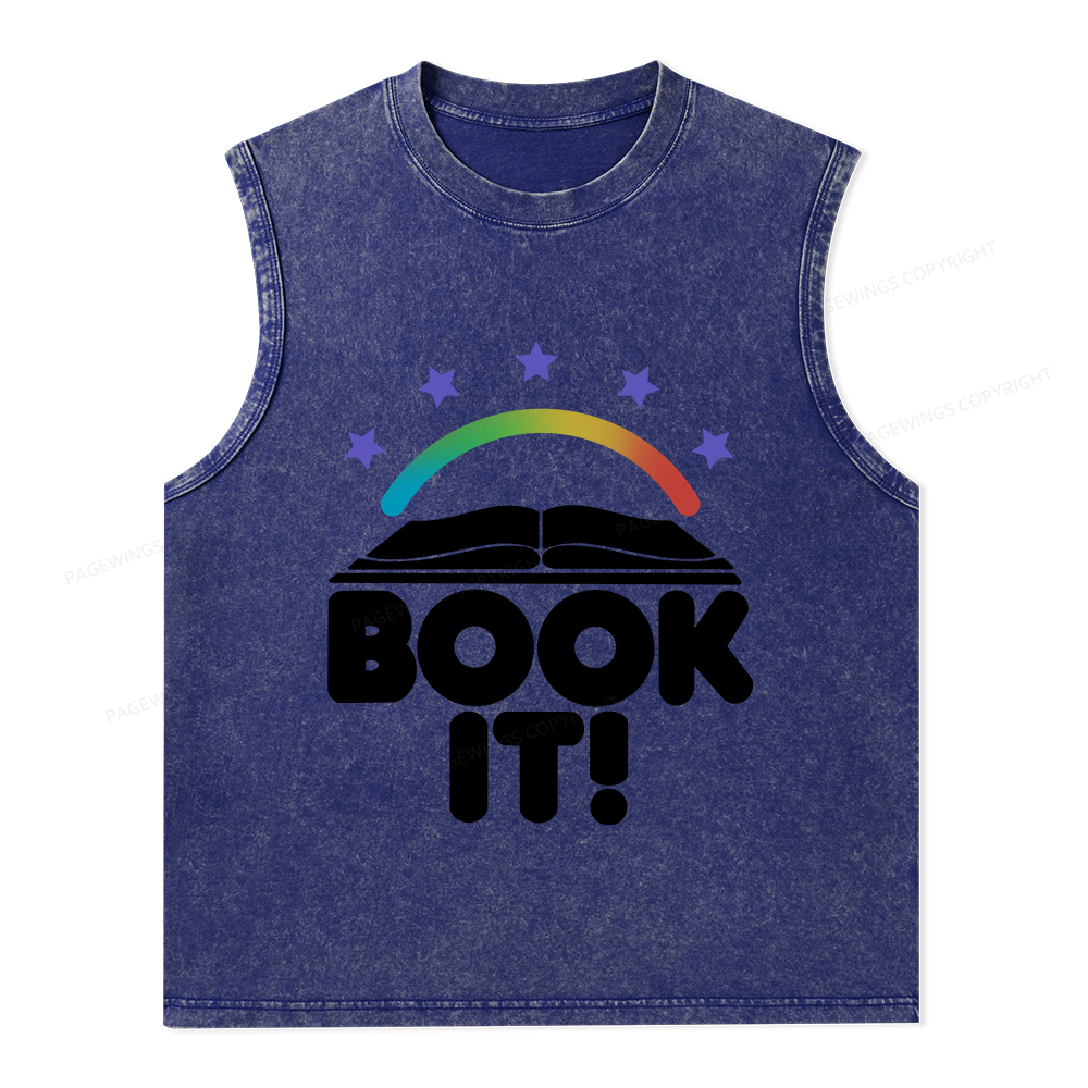Pagewings Book It Unisex Washed Tank Top