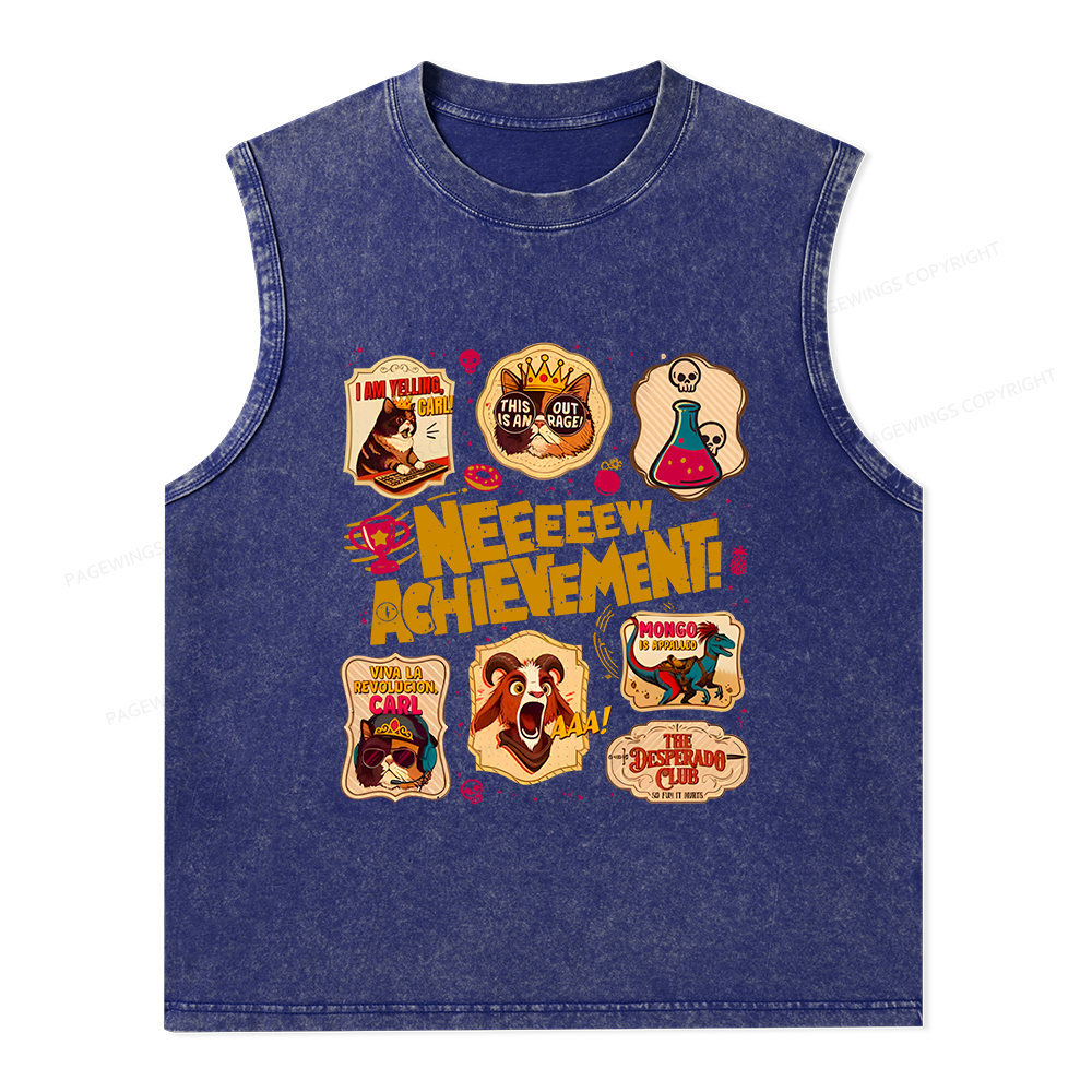 Pagewings New Achievement Unisex Washed Tank Top