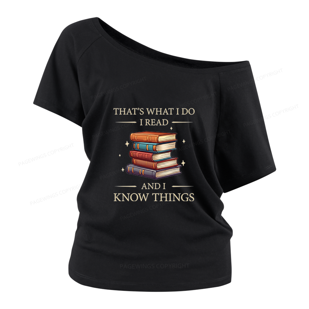 Pagewings Book Nerd Women Off Shoulder T-shirts