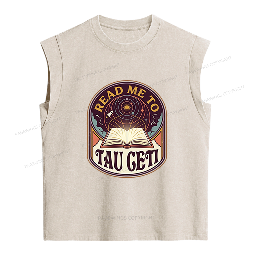 Pagewings Sci-Fi Novel Lover Women's Washed Tank Top