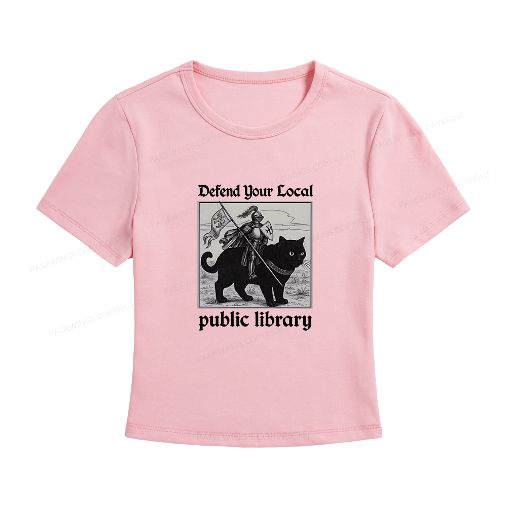 Pagewings Defend Your Local public library Women's Baby Tee