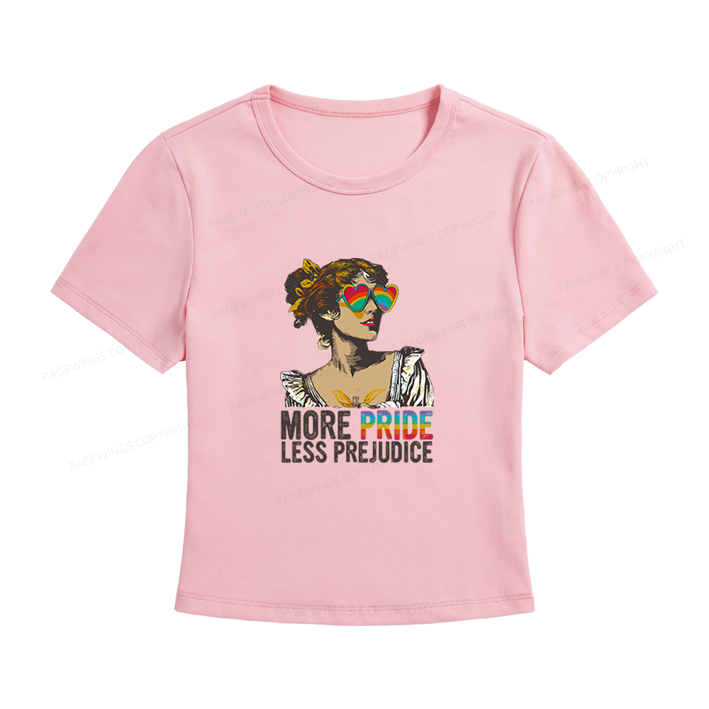 Pagewings More Pride Less Prejudice Women's Baby Tee