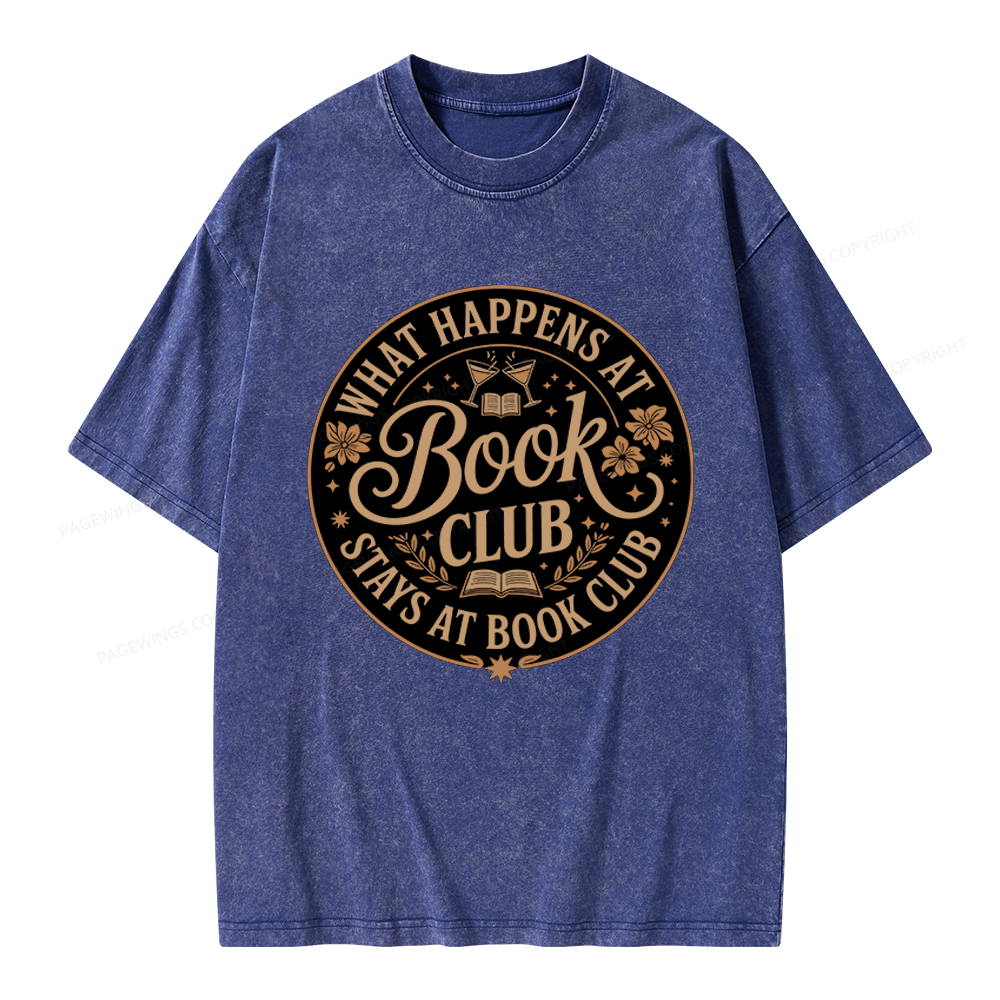 Pagewings Book Club Unisex Washed T-shirt