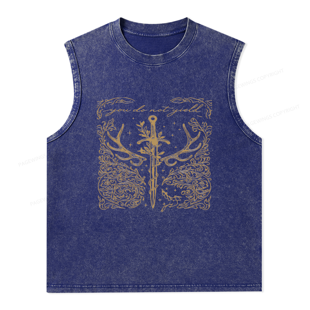 Pagewings You Do Not Yield Unisex Washed Tank Top
