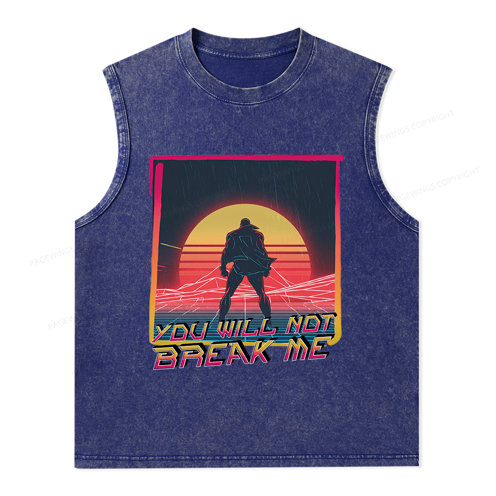 Pagewings You Will Not Break Me Unisex Washed Tank Top
