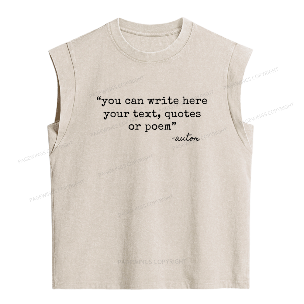 Pagewings Personalized Quote Women's Washed Tank Top